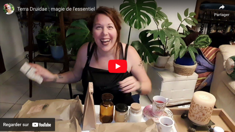 vidéo de ange de gaia présentant la boutique terra druidae