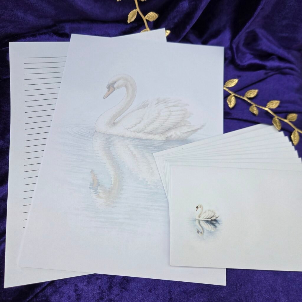 Set de papier à lettre - Cygne